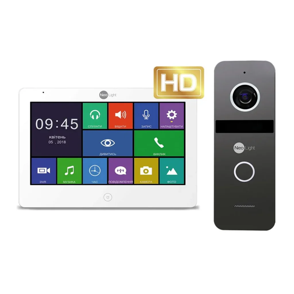 Комплект відеодомофону Neolight MEZZO HD / Solo FHD Graphite UA