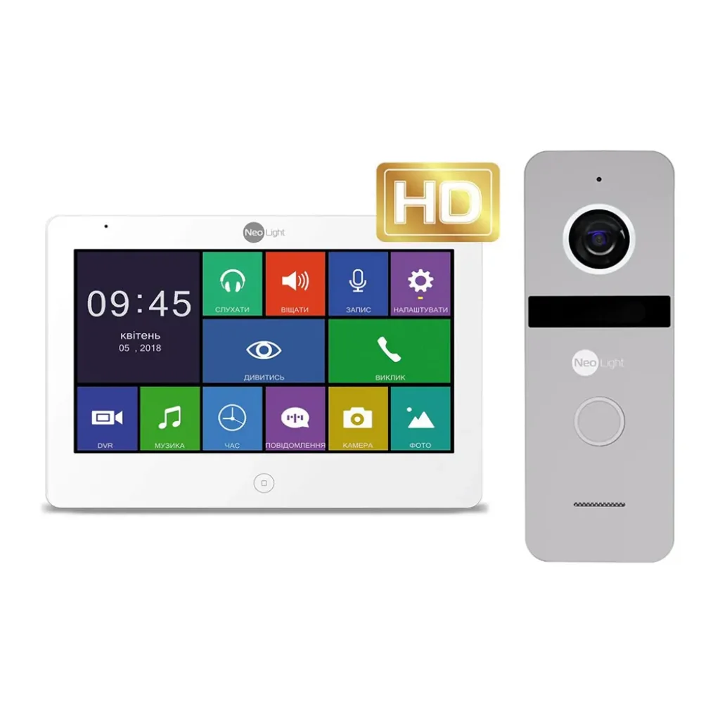Комплект відеодомофону Neolight MEZZO HD / Solo FHD Silver UA