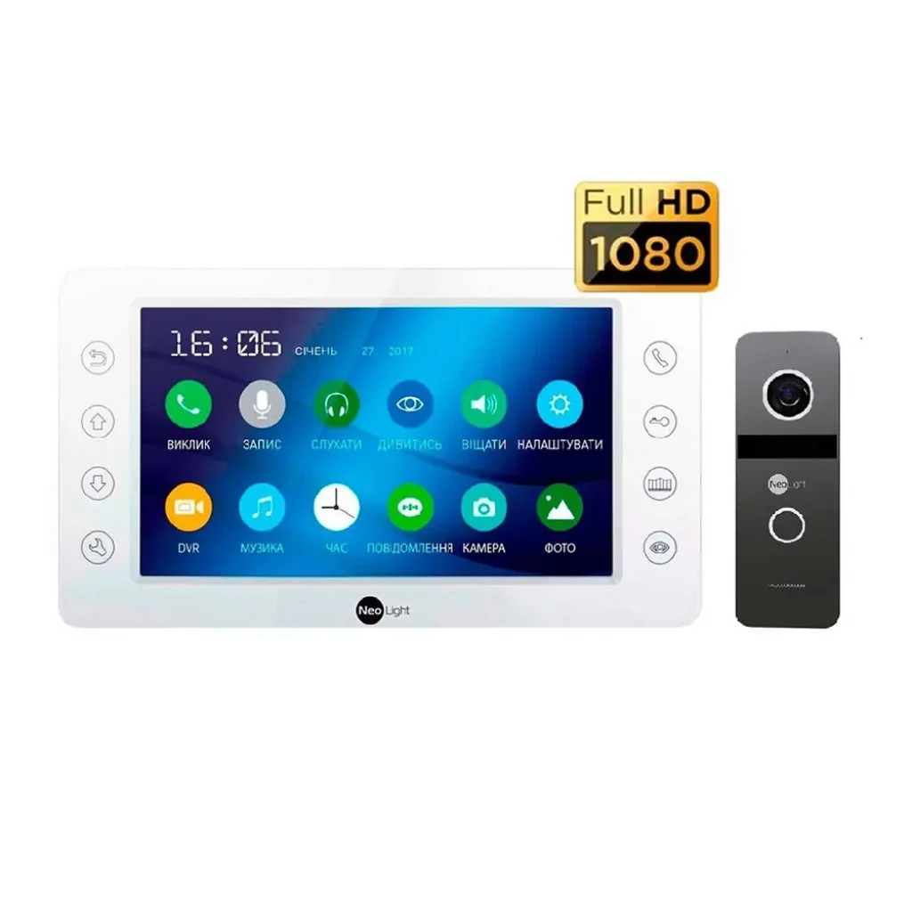 Комплект видеодомофона NeoLight KAPPA HD Kit Graphite UA