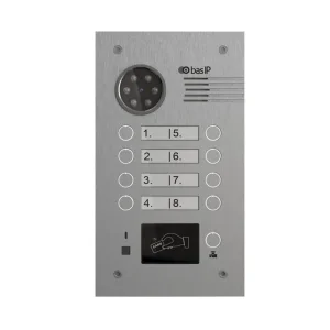 Багатоабонентська панель виклику Bas IP BA-08M SILVER (Mifare) UA