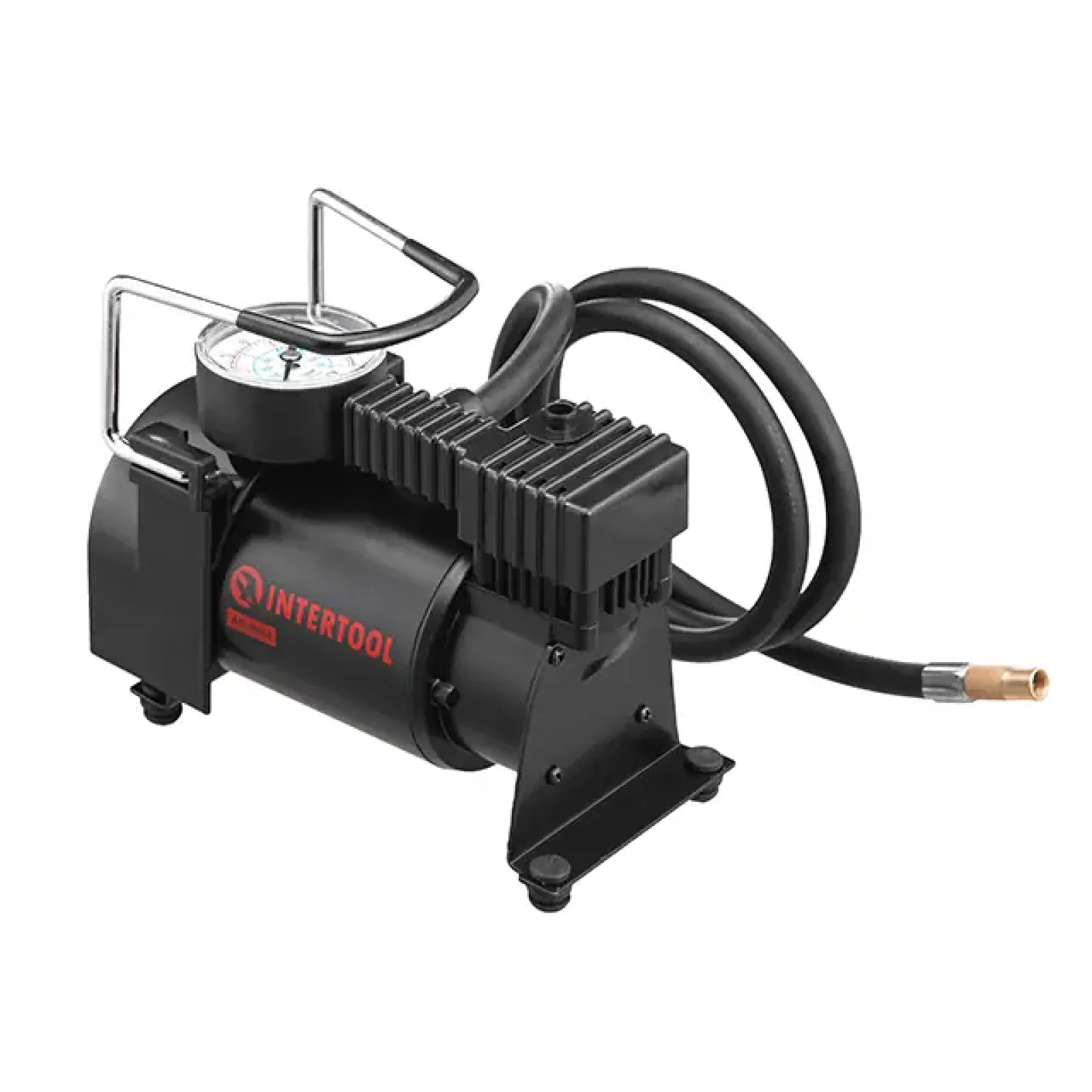 Компресор автомобільний 12 В, 14 А, циліндр 30 мм, макс. 7 бар, шланг 1 м, кабель живлення 3 м INTERTOOL (AC-0004) UA