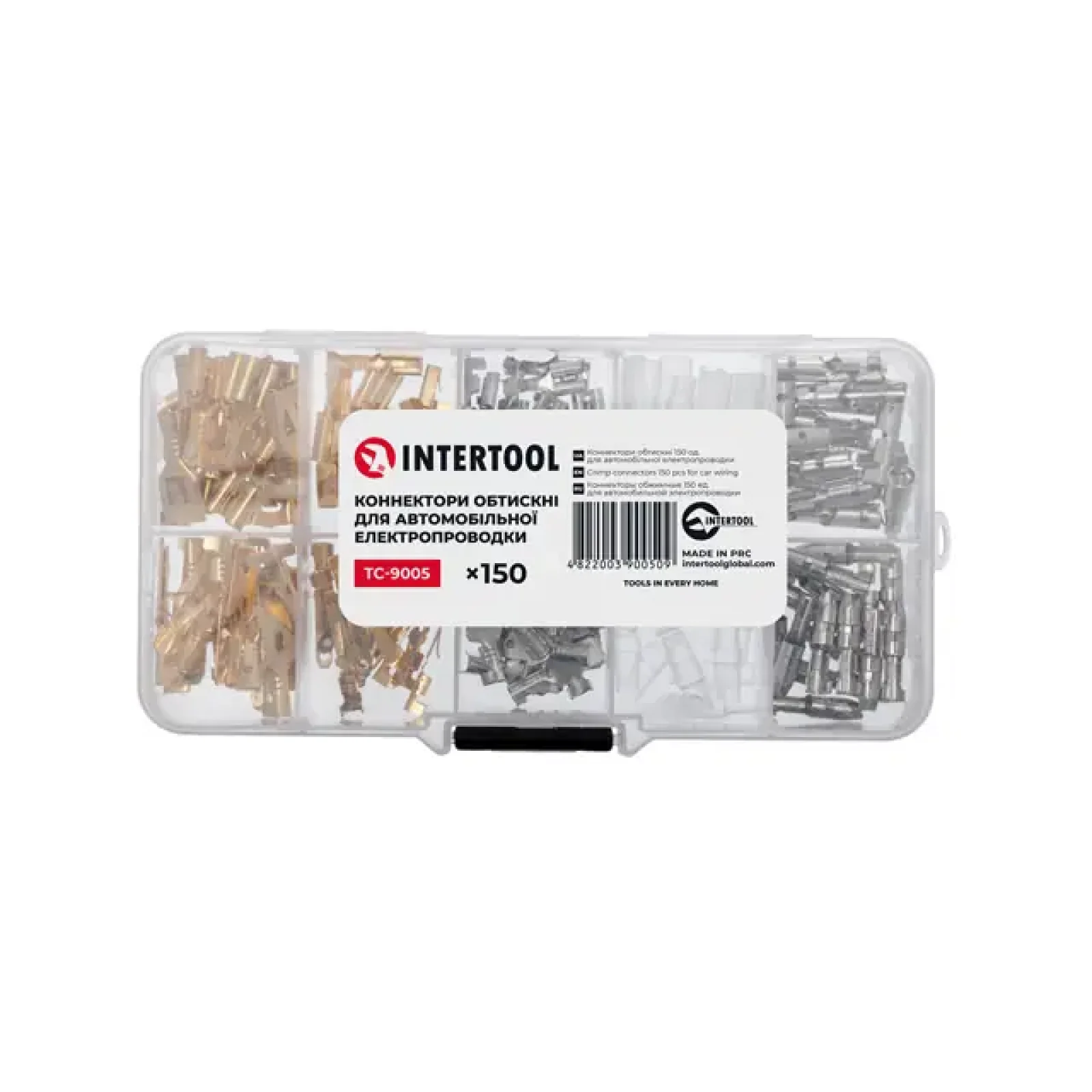 Коннектори обтискні, 150 шт., для автомобільної електропроводки INTERTOOL (TC-9005) UA