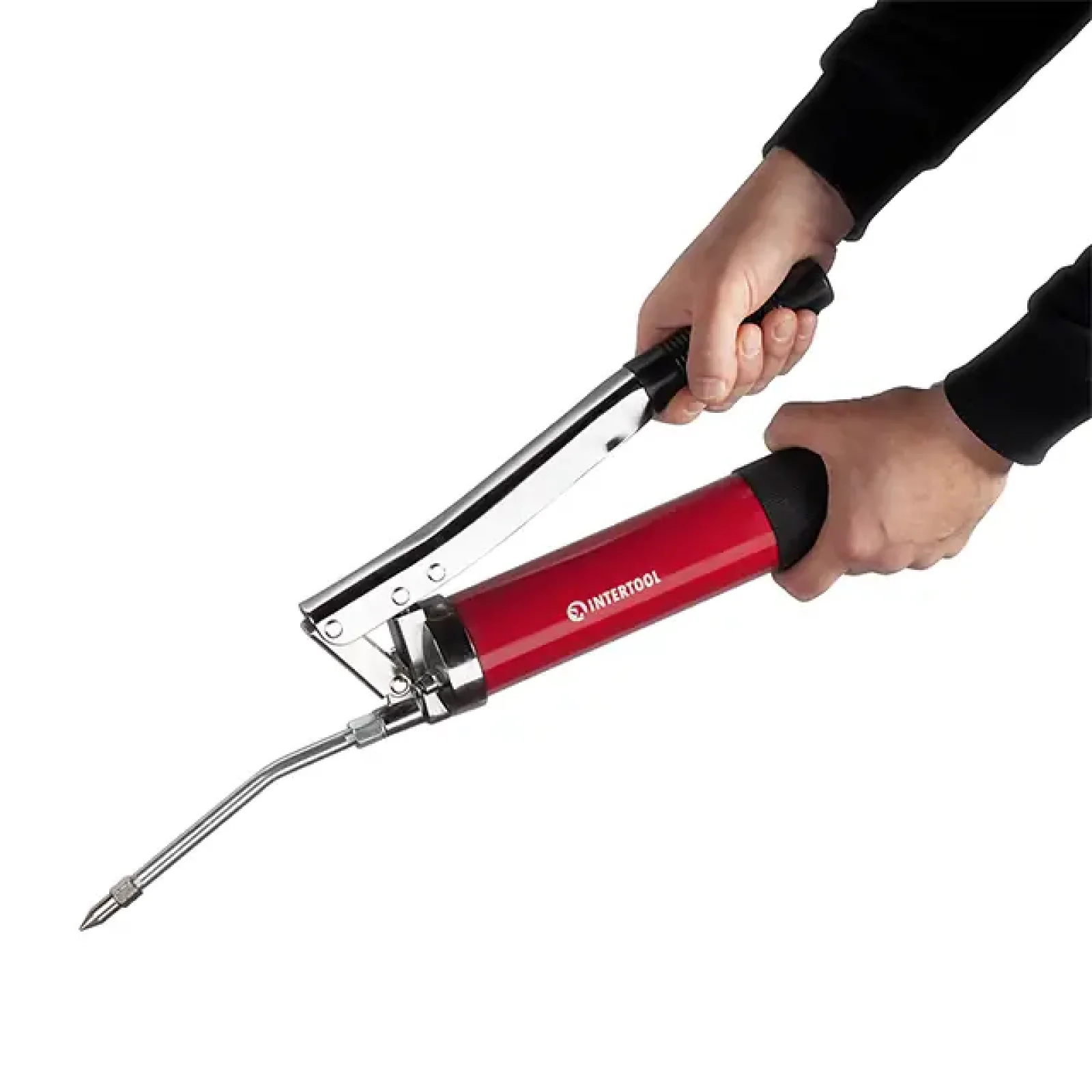 Шприц для змащування, двоплунжерний, 600 см³, з гнучким шлангом INTERTOOL (HT-0060) UA