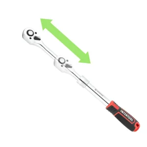 Рукоятка з храповим механізмом телескопічна, 72 зуба 1/2 ", Cr-V STORM INTERTOOL (ET-8006) UA