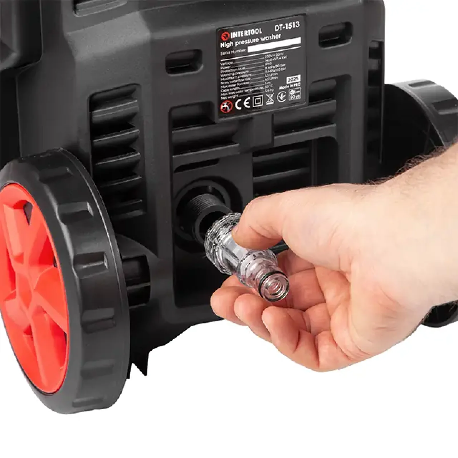 Мийка високого тиску, 1,4 кВт, 80-110 бар, 6,5 л/хв, шланг 5 м INTERTOOL (DT-1513) UA