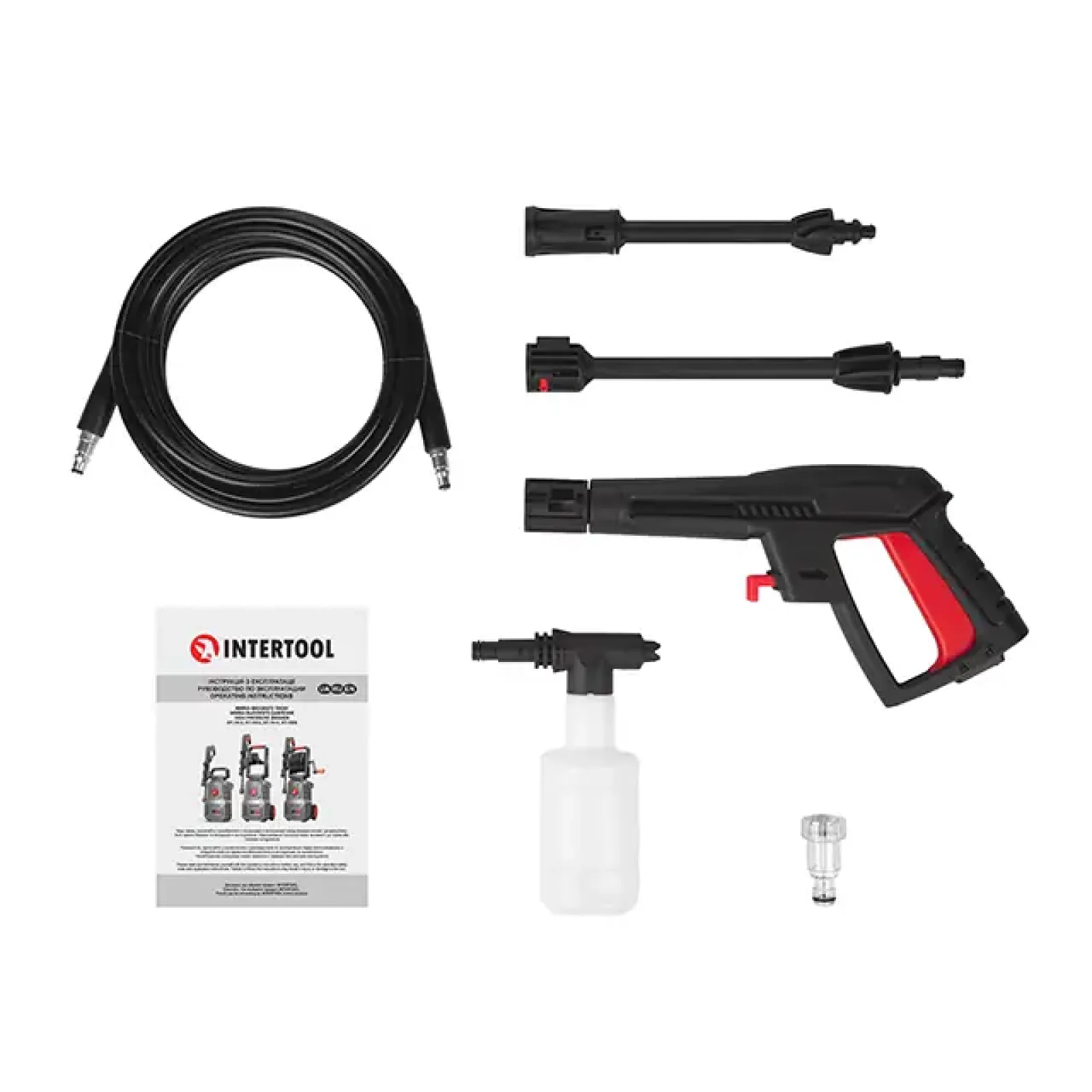 Мийка високого тиску, 1,4 кВт, 80-110 бар, 6,5 л/хв, шланг 5 м INTERTOOL (DT-1513) UA