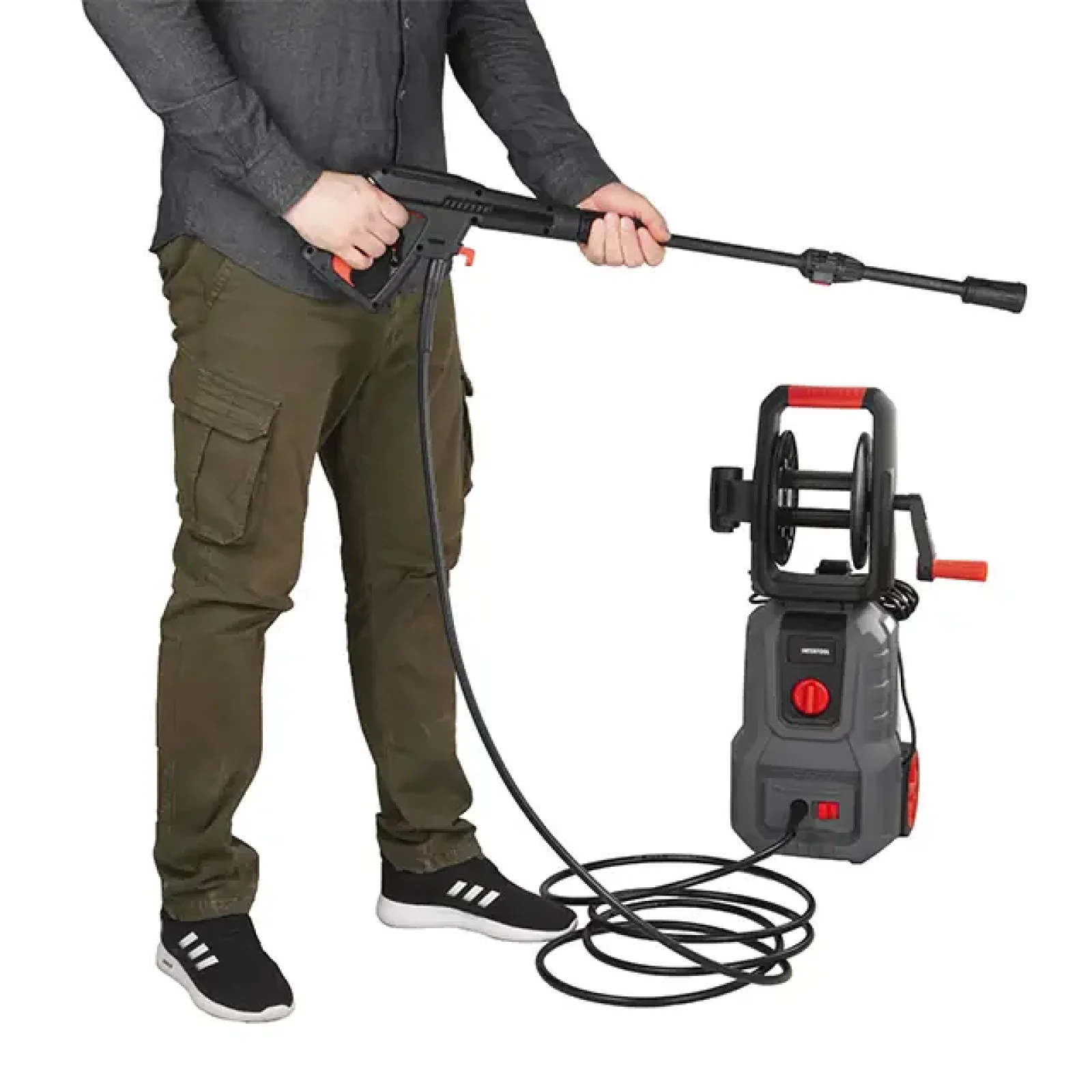 Мийка високого тиску, 1,8 кВт, 100-140 бар, 7 л/хв, шланг 5 м INTERTOOL (DT-1516) UA
