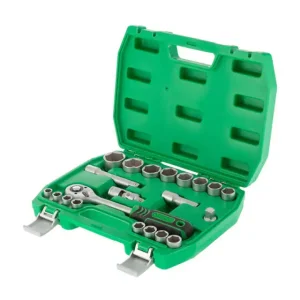 Набір інструментів, 1/2", 21 од., головки: 10-32 мм, кейс INTERTOOL (ET-6021SP) UA