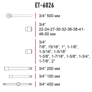 Набір інструментів, проф., 3/4