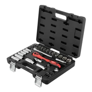 Набір інструментів, проф., 3/8", Cr-V, 39 од., головки: 8-22 мм, біти 11 од., кейс INTERTOOL (ET-6039) UA