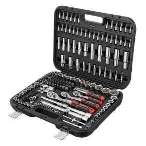 Набір інструментів STORM, 1/2" + 3/8" + 1/4", Cr-V, 171 од., головки: 4-32 мм, E4-E24, біти 74 од., подовж. головки: 4-22 мм, кейс INTERTOOL (ET-8171) UA