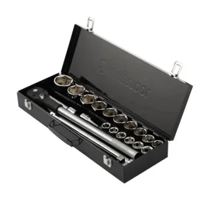 Набір інструментів STORM, 3/4", Cr-V, 21 од., головки: 19-50 мм INTERTOOL (ET-8321) UA