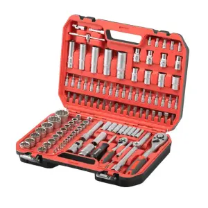 Набір інструментів 1/2" & 1/4" 110од, 12-гр INTERTOOL (ET-9109) UA