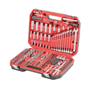 Набір інструментів 1/2" & 3/8" & 1/4" 222од INTERTOOL (ET-9222) UA