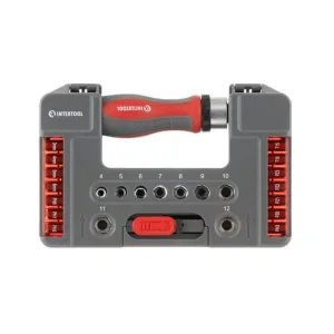 Викрутка реверсивна з комплектом насадок і головок, 38 од., STORM INTERTOOL (VT-3638) UA