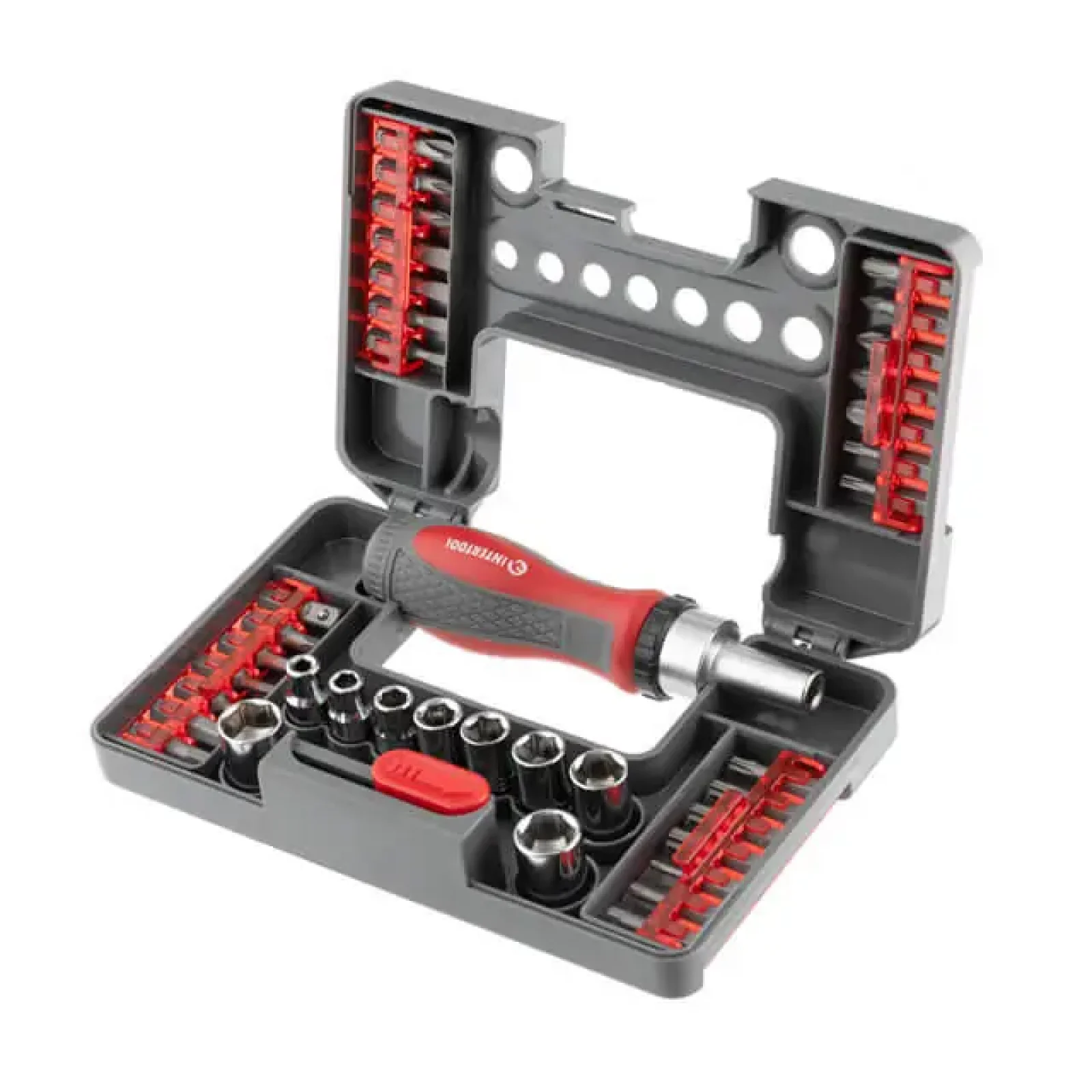 Викрутка реверсивна з комплектом насадок і головок, 38 од., STORM INTERTOOL (VT-3638) UA