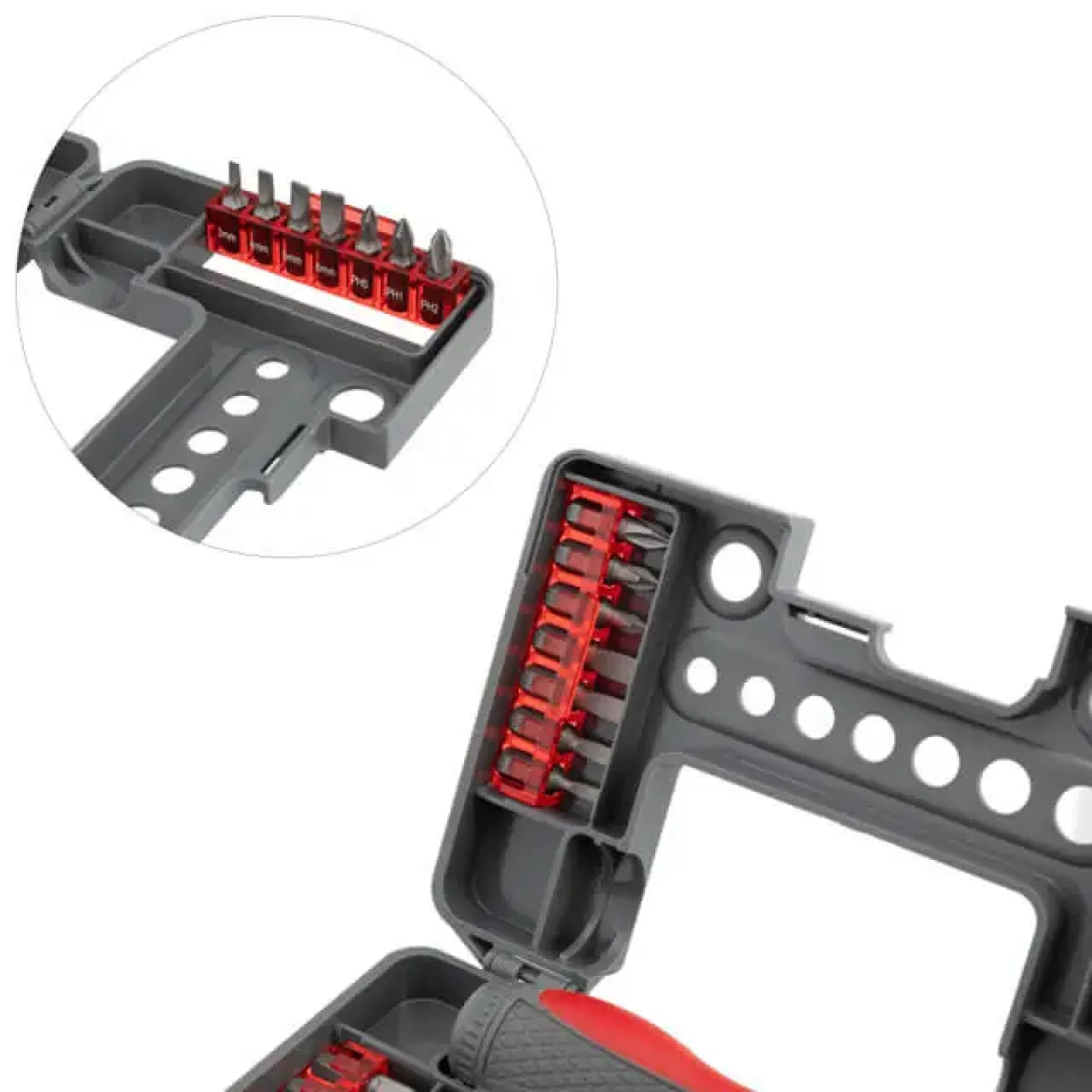 Викрутка реверсивна з комплектом насадок і головок, 38 од., STORM INTERTOOL (VT-3638) UA