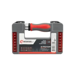 Викрутка реверсивна з комплектом насадок і головок, 38 од., STORM INTERTOOL (VT-3638) UA