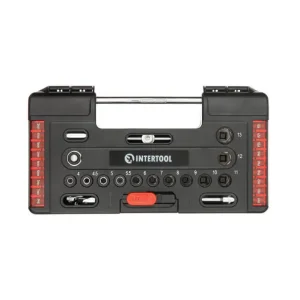 Набір викруткових насадок і головок з тріскачкою, 57 од., STORM INTERTOOL (VT-3657) UA