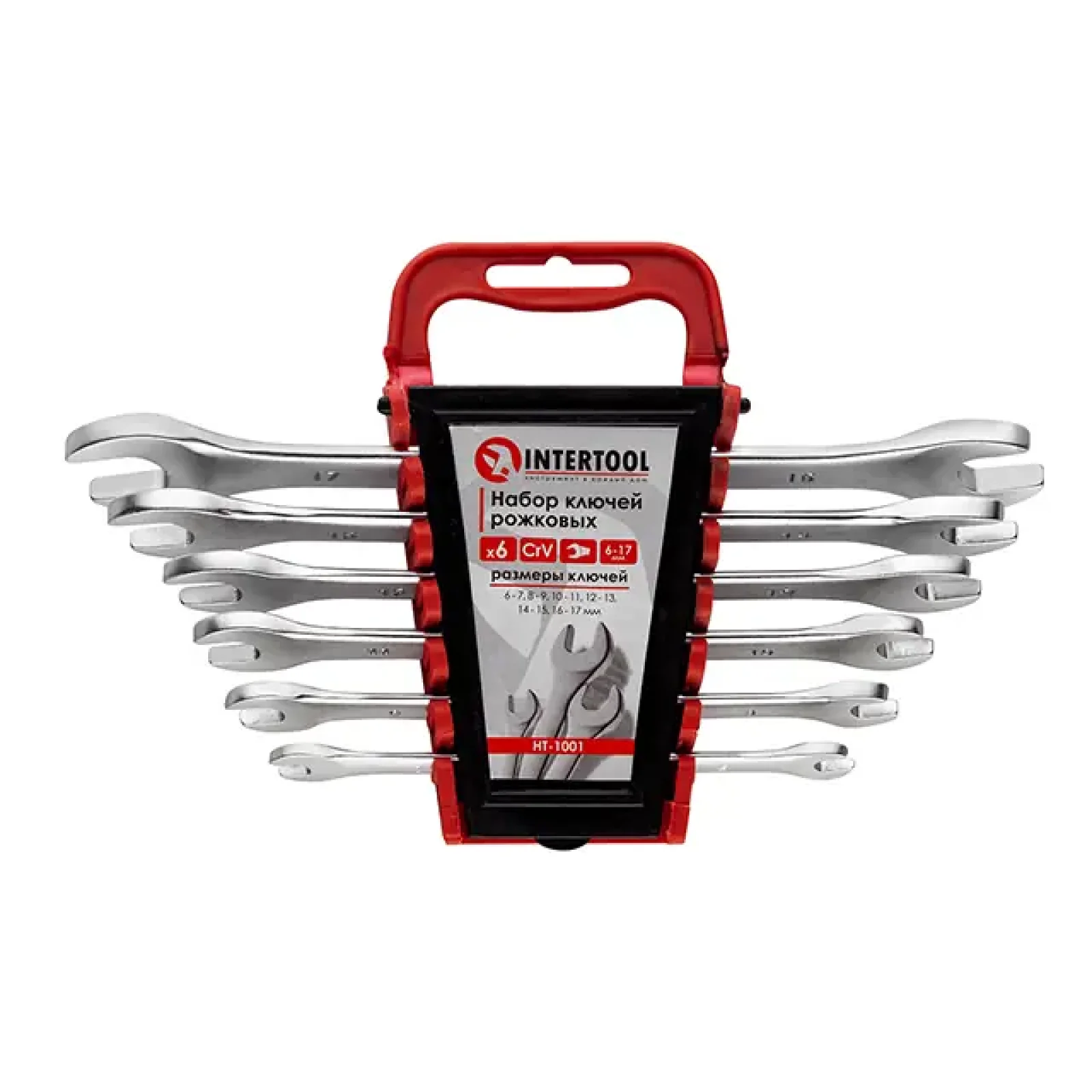 Набір ключів ріжкових, 6 шт., 6-17 мм INTERTOOL (HT-1001) UA