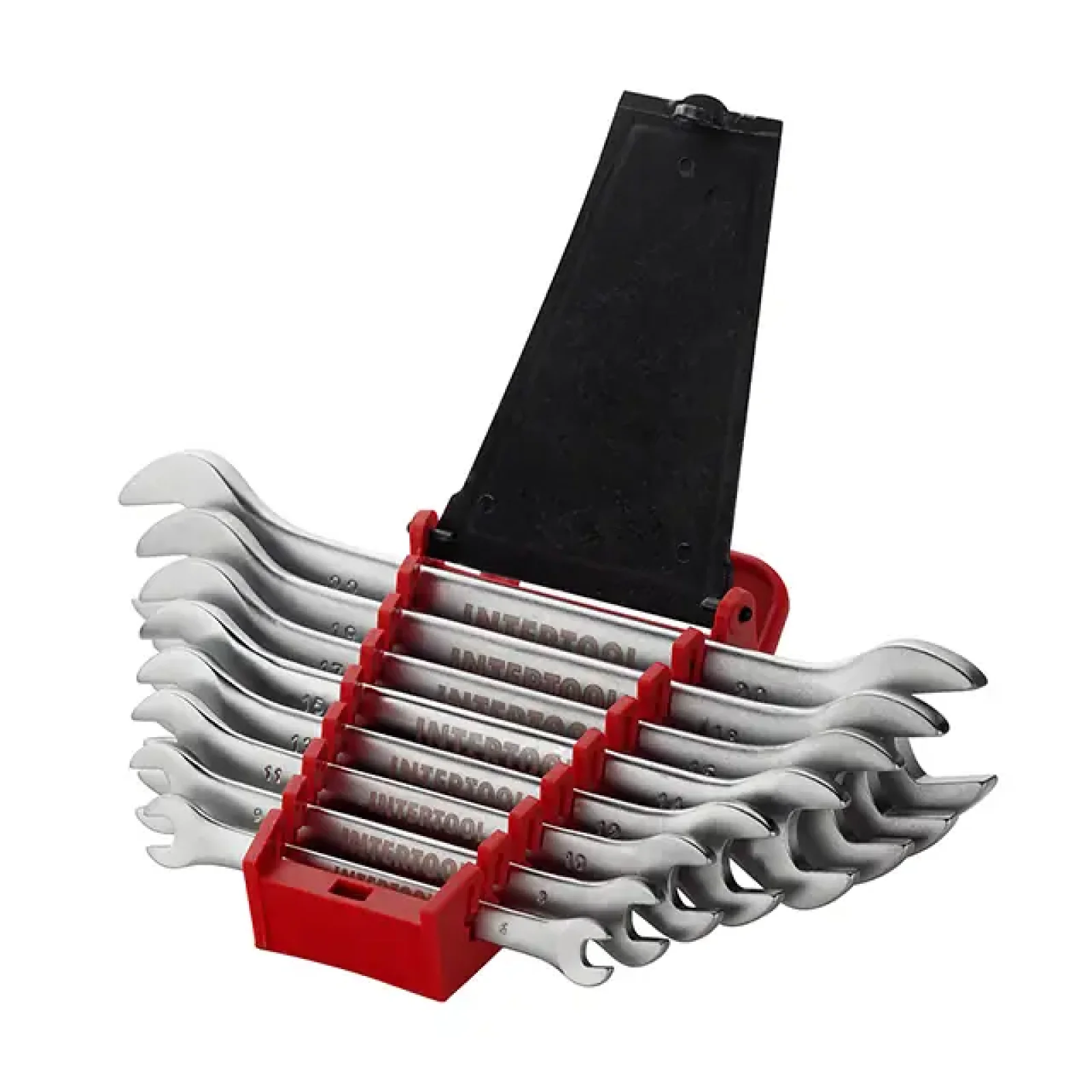 Набір ключів ріжкових, 8 шт., 6-22 мм Cr-V INTERTOOL (HT-1002) UA