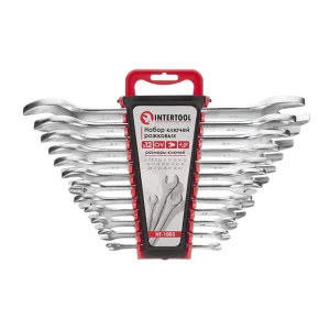 Набір ключів ріжкових, 12 шт., 6-32 мм, Cr-V INTERTOOL (HT-1003) UA