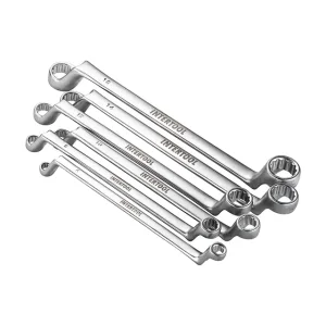 Набір ключів накидних, 6 шт., 6-17 мм, Cr-V INTERTOOL (HT-1101) UA