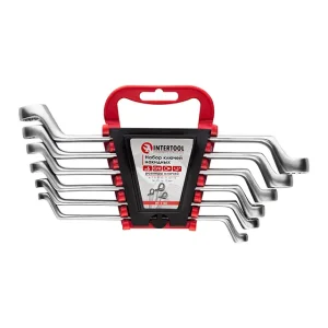 Набір ключів накидних, 6 шт., 6-17 мм, Cr-V INTERTOOL (HT-1101) UA