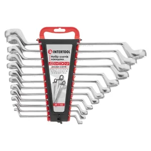 Набір ключів накидних, 12 шт. 6-32 мм, Cr-V INTERTOOL (HT-1103) UA