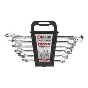 Набір ключів комбінованих, 6 шт., 8-17 мм, Cr-V INTERTOOL (HT-1201) UA