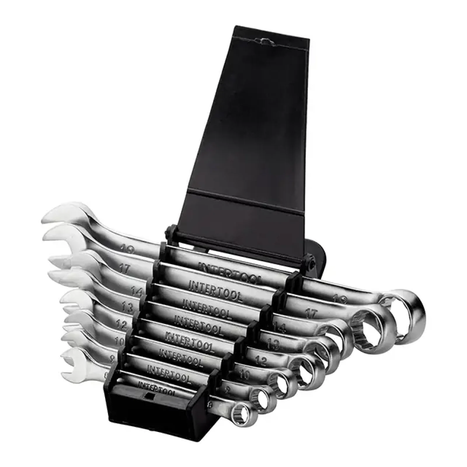 Набір ключів комбінованих, 8 шт., 8-19 мм, Cr-V INTERTOOL (HT-1202) UA