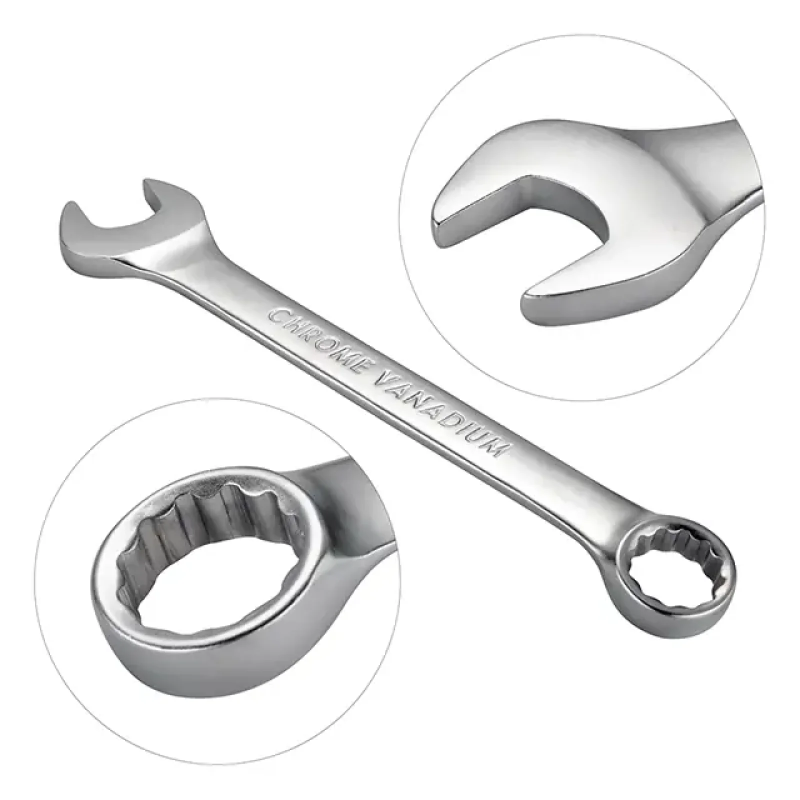 Набір ключів комбінованих, 8 шт., 8-19 мм, Cr-V INTERTOOL (HT-1202) UA