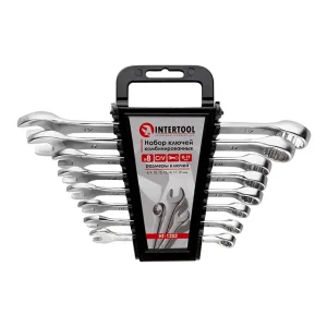 Набір ключів комбінованих, 8 шт., 8-19 мм, Cr-V INTERTOOL (HT-1202) UA