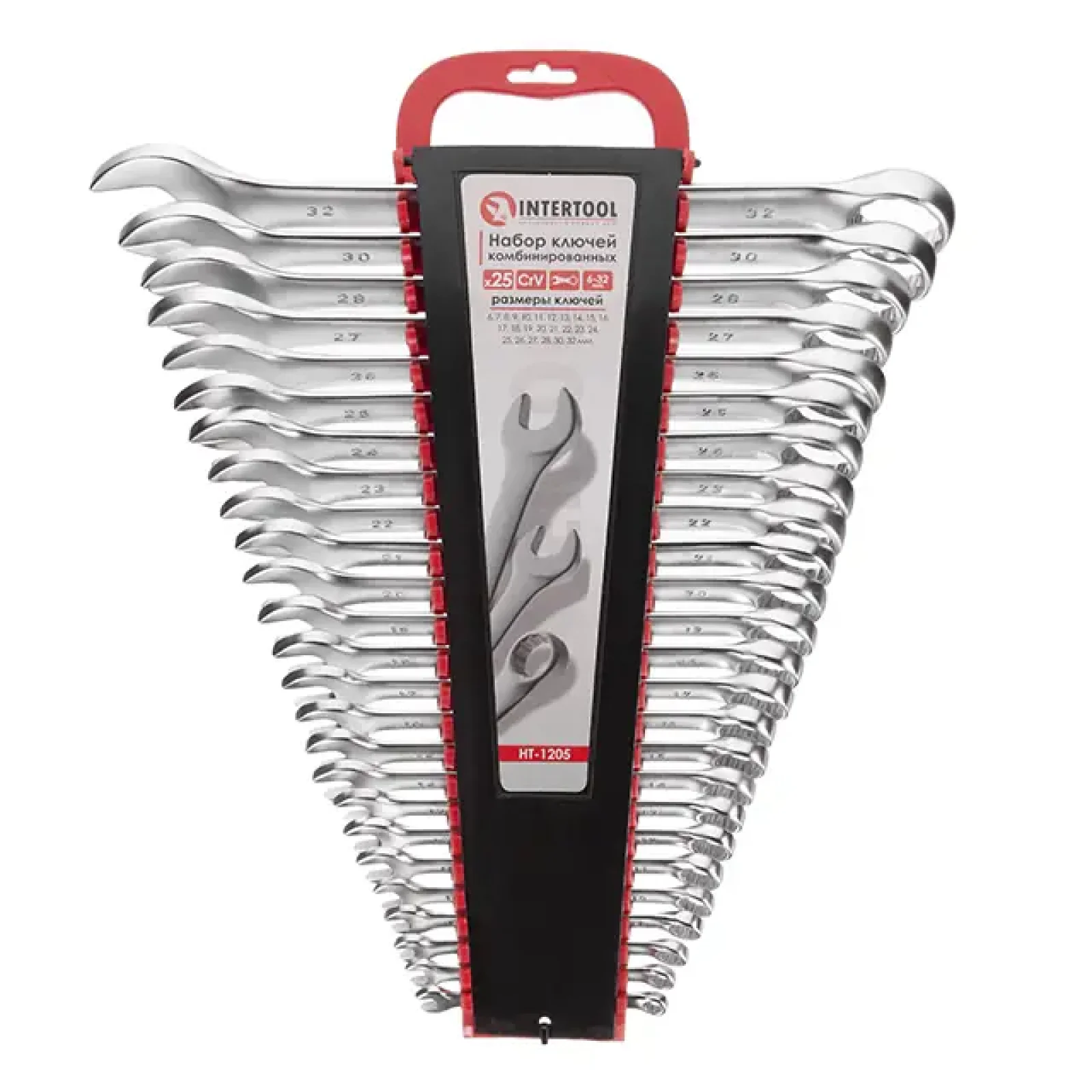 Набір ключів комбінованих 25 шт., 6-32 мм, Cr-V INTERTOOL (HT-1205) UA