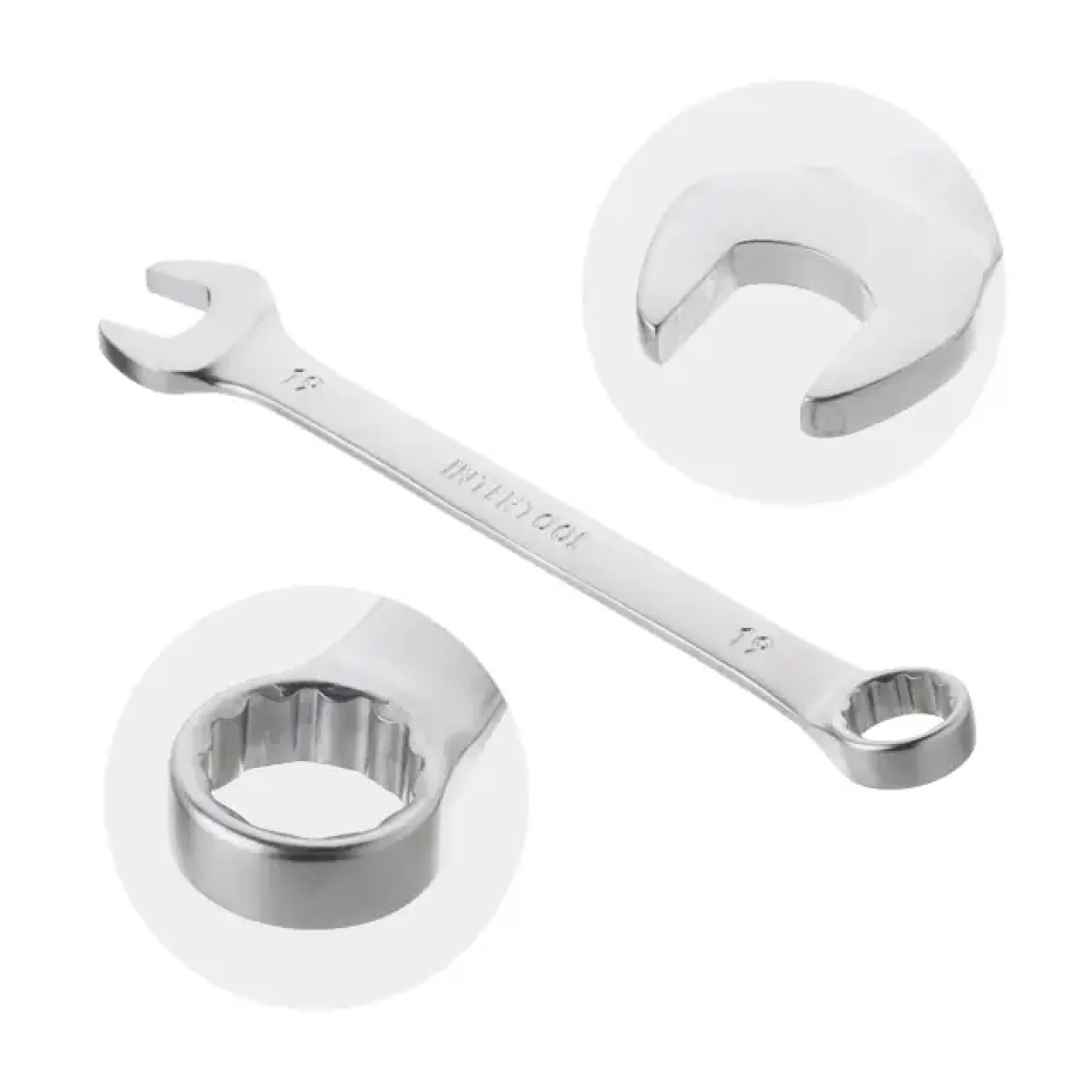 Набір ключів комбінованих, 11 шт., 7-19 мм, Cr-V INTERTOOL (HT-1250) UA