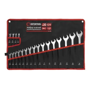 Набір ключів комбінованих, 20 шт., 6-32 мм, Cr-V, чохол INTERTOOL (HT-1253) UA