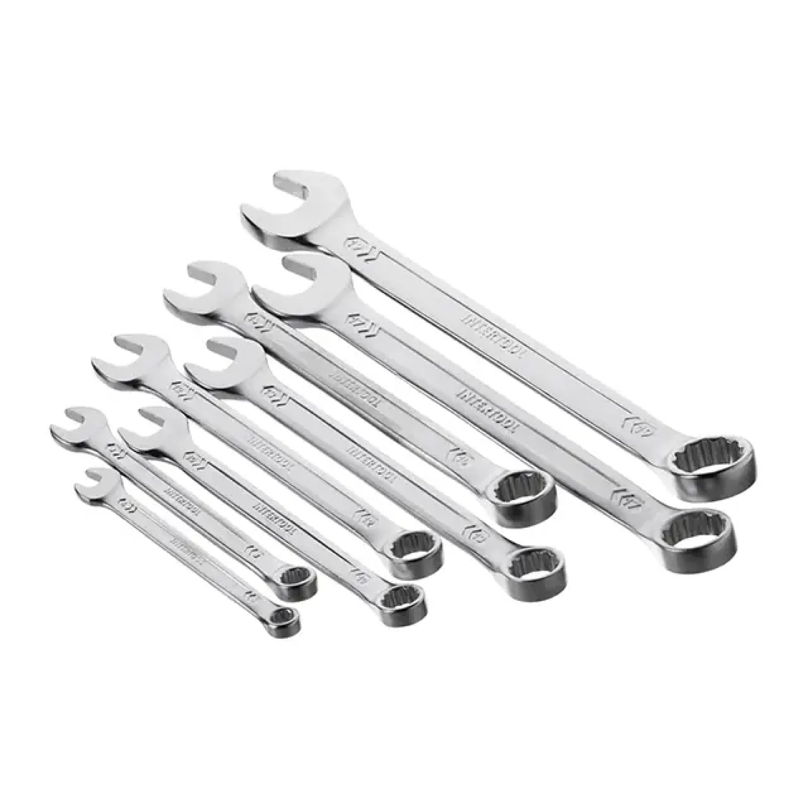 Набір ключів комбінованих, 8 шт.,6-19 мм, Сr-V, DIN3113, STORM INTERTOOL (XT-1002) UA