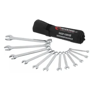 Набір ключів комбінованих, 12 шт., 6-22 мм, Cr-V, чохол, DIN3113, STORM INTERTOOL (XT-1004) UA