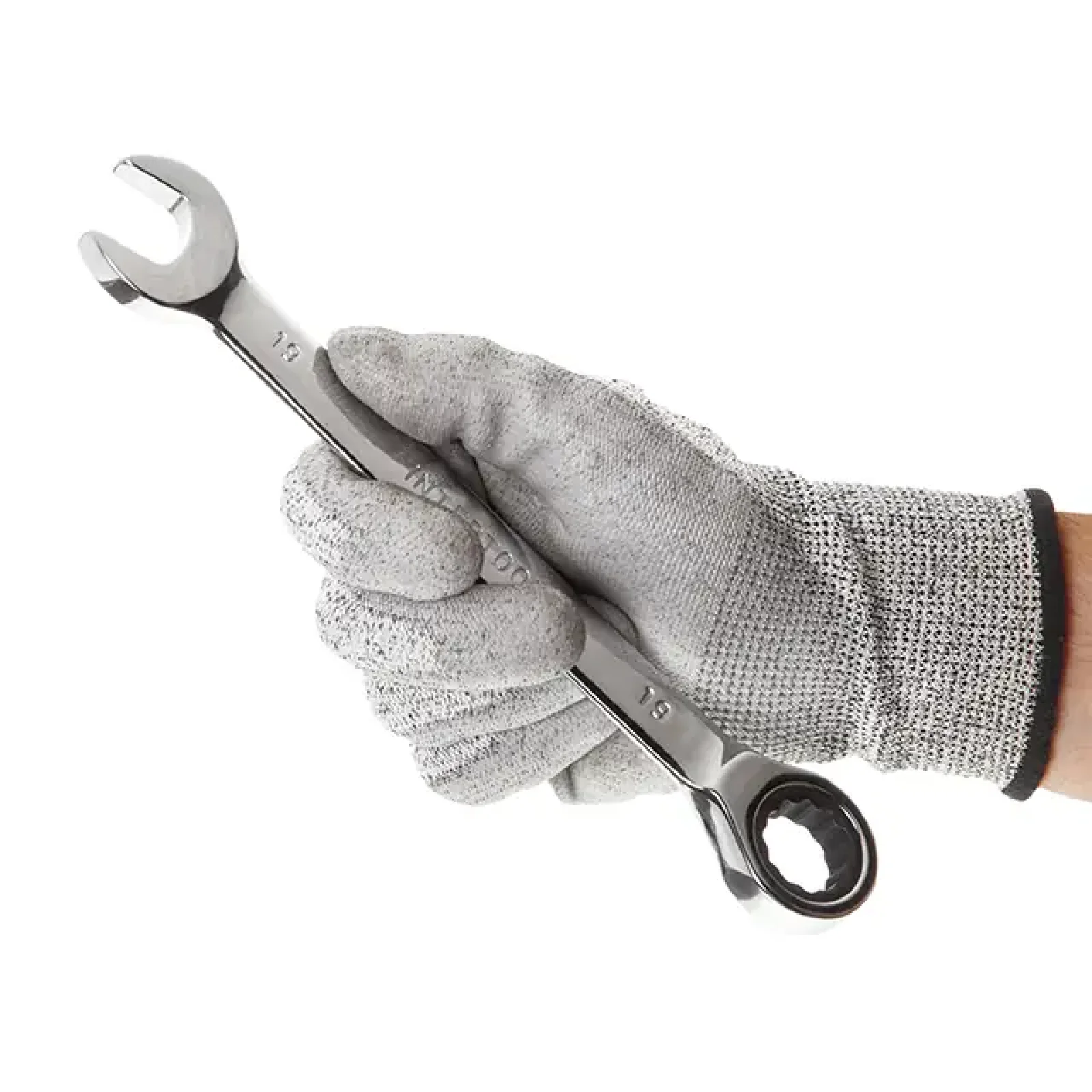 Набір ключів комбінованих, з тріскачкою, 6 шт., 8-19 мм, Cr-V, професійний, DIN3113 INTERTOOL (XT-1301) UA