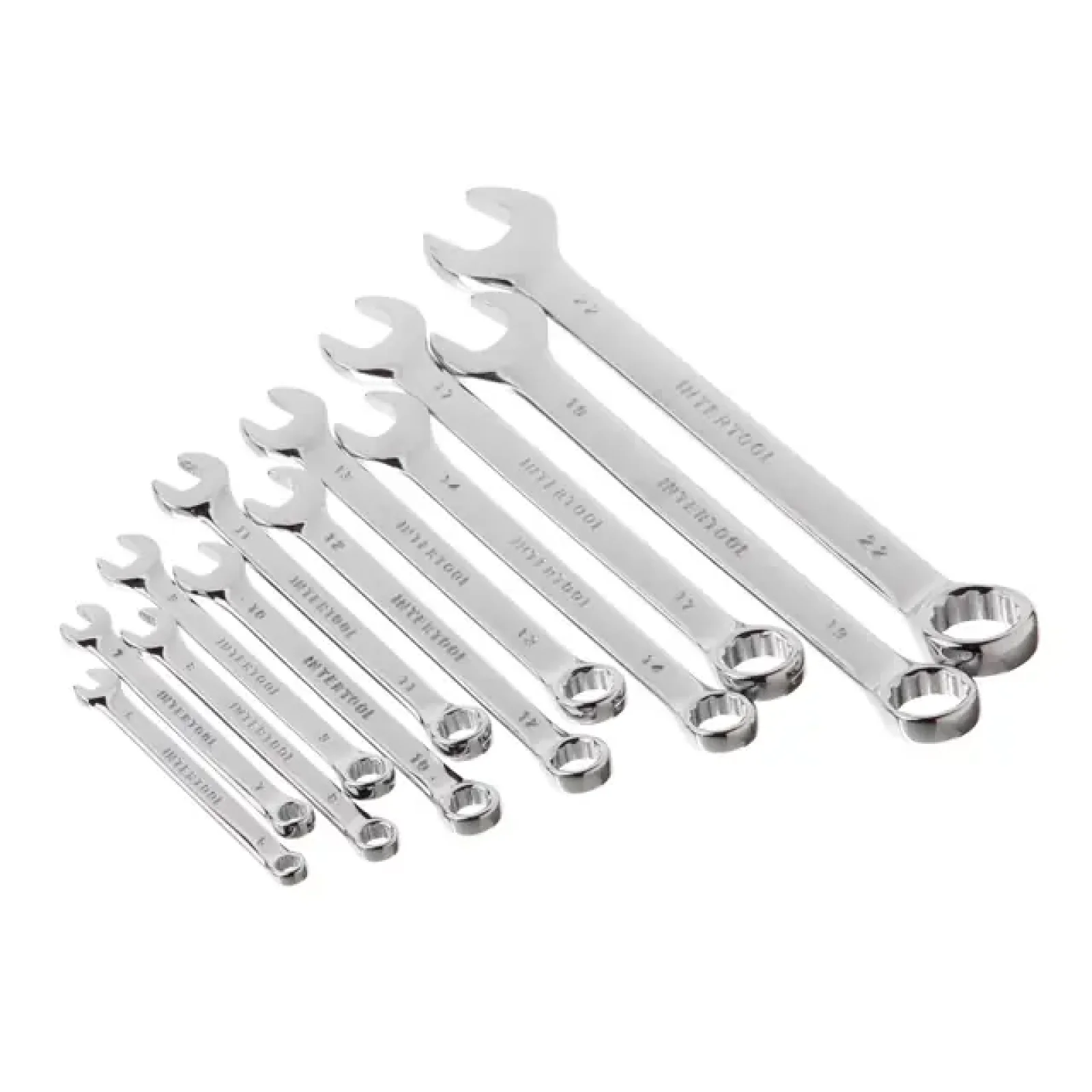 Набір ключів комбінованих, 12 шт., 6-22 мм, Cr-V, професійні, DIN3113, чохол INTERTOOL (XT-1512) UA