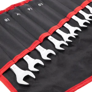 Набір ключів комбінованих, 15 шт., 6-22 мм, професійні, DIN3113, чохол INTERTOOL (XT-1514) UA