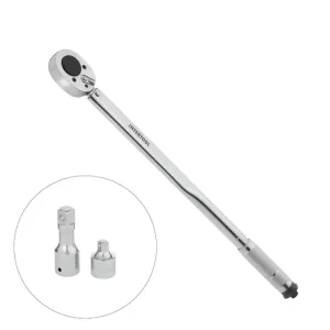 Ключ динамометричний 3/4", 70-420 Нм, перехідник 3/4"×1/2'', подовжувач 100 мм 3/4", STORM INTERTOOL (XT-9010) UA