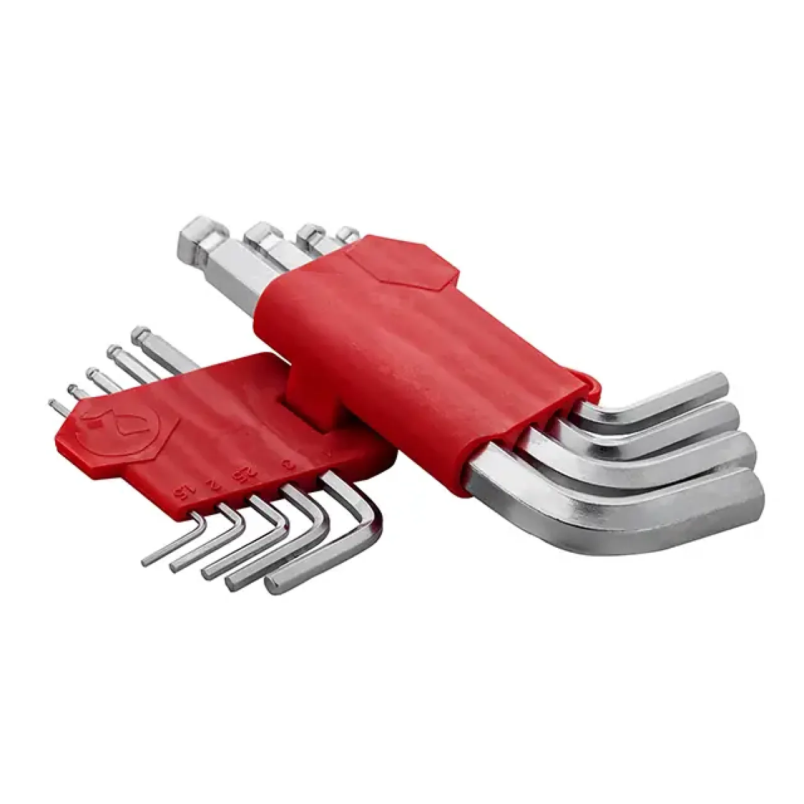 Набір ключів Г-подібних шестигранних, з кулястим наконечником, 9 од., 1,5-10 мм, Cr-V INTERTOOL (HT-0605) UA