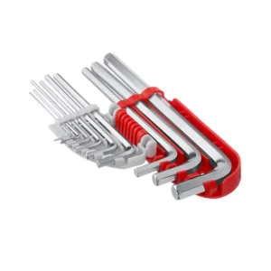 Набір ключів Г-подібних шестигранних, подовжені, 9 шт., 1,5-10 мм, S2, професійні INTERTOOL (HT-1803) UA