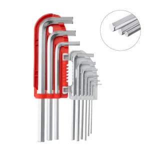 Набір ключів Г-подібних шестигранних, подовжені, 9 шт., 1,5-10 мм, S2, професійні INTERTOOL (HT-1803) UA