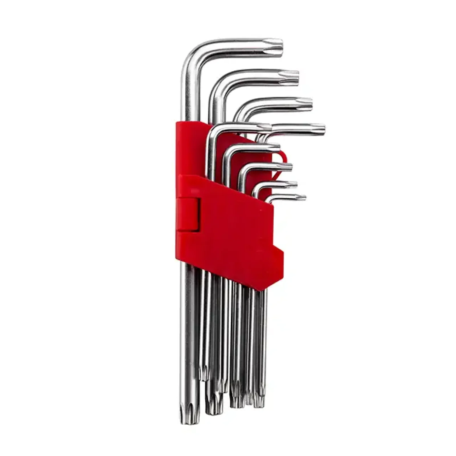 Набір ключів Г-подібних TORX подовжених, 9 шт., Т10-Т50, Cr-V INTERTOOL (HT-0608) UA