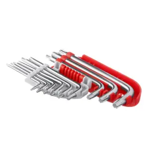 Набір ключів Г-подібних TORX, 9 шт., Т10-Т50, S2, професійні INTERTOOL (HT-1821) UA