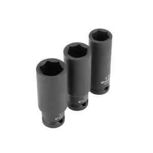 Набір головок ударних подовжених 1/2" 3 од., 17, 19, 21 мм, CrMo STORM INTERTOOL (ET-8501) UA