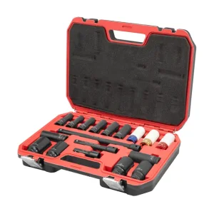 Набір головок та подовжувачів ударних 1/2", 18 од., головки: 10-24 мм, подовжувачі: 75/125/250 мм, Cr-Mo, STORM INTERTOOL (ET-8506) UA