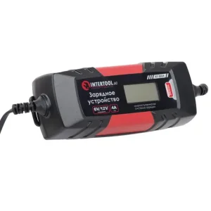 Зарядний пристрій 6/12 В, 4 А, 1,2-120 Аг, зимовий режим зарядки, дисплей, з мікропроцесором INTERTOOL (AT-3024) UA